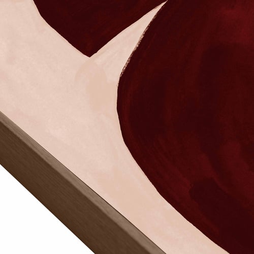 Merlot Block Framed Canvas Wall Art