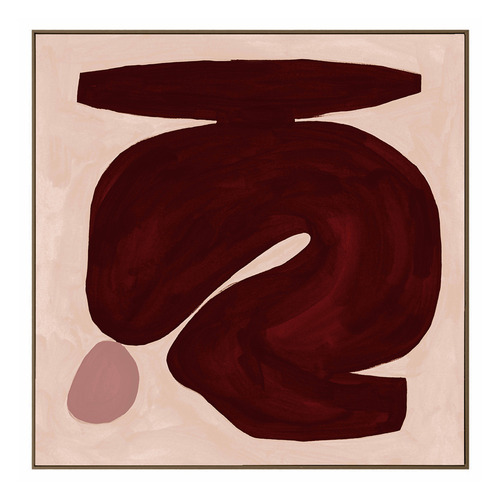 Merlot Block Framed Canvas Wall Art