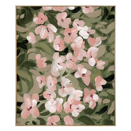 Pink Petals Framed Canvas Wall Art