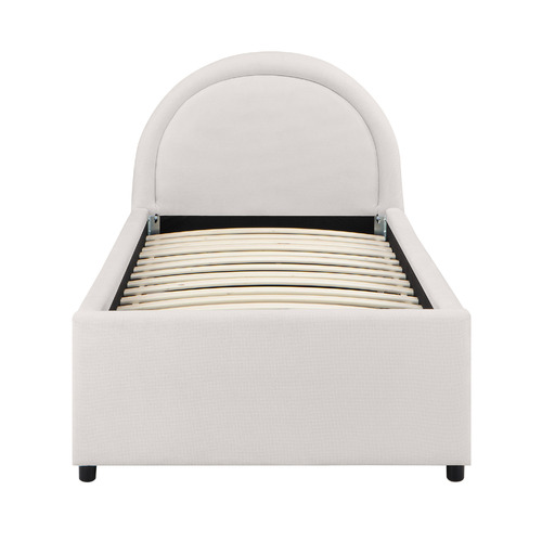 Archie Chenille Single Bed with Trundle