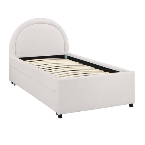 Archie Chenille Single Bed with Trundle