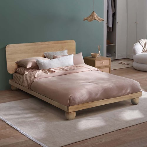 Bobble Pine Wood Ball Foot Bed