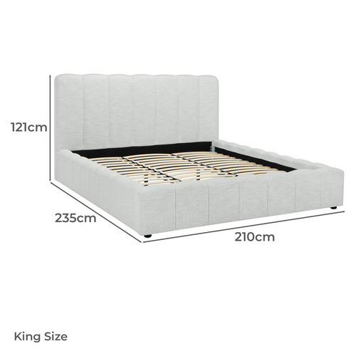 Natural Cora Boucle Bed
