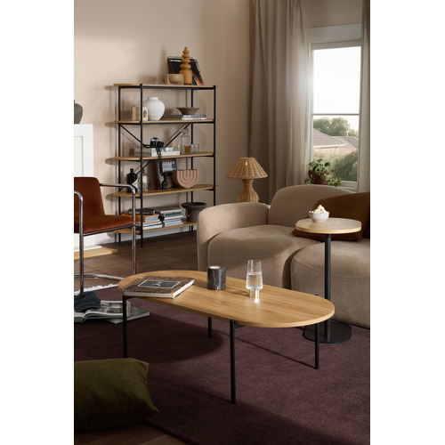 Brooke 5 Tier Curved Bookcase