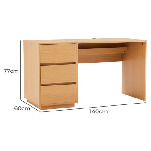 Rhet 3 Drawer Writing Desk