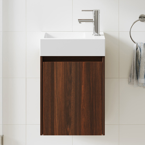 Havana 400mm Wall Hung Small Space Single Vanity with Integrated Basin