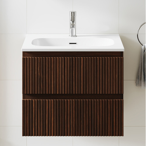 Panama 600mm Wall Hung Single Vanity with Integrated Basin