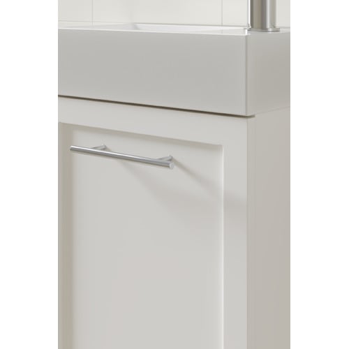 Dunes 400mm Matte White Wall Hung Small Space Single Vanity with Integrated Basin