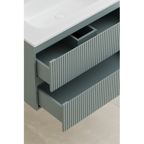 Panama 800mm Wall Hung Single Vanity with Integrated Basin