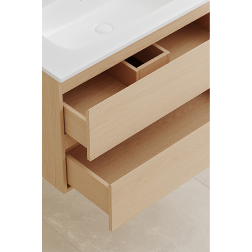 Havana 800mm Wall Hung Single Vanity with Integrated Basin
