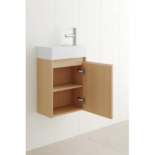 Havana 400mm Wall Hung Small Space Single Vanity with Integrated Basin