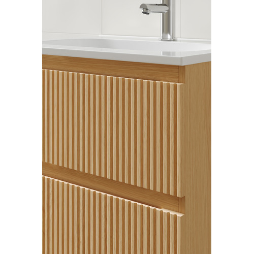 Panama 600mm Wall Hung Single Vanity with Integrated Basin