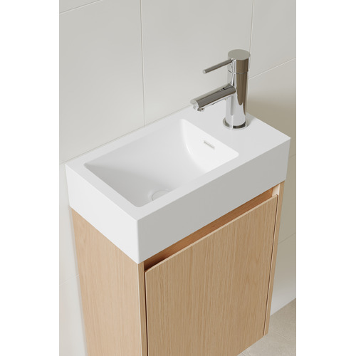 Havana 400mm Wall Hung Small Space Single Vanity with Integrated Basin