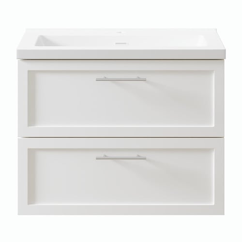 Dunes 800mm Wall Hung Single Vanity with Integrated Basin