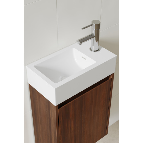 Havana 400mm Wall Hung Small Space Single Vanity with Integrated Basin