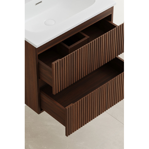 Panama 600mm Wall Hung Single Vanity with Integrated Basin
