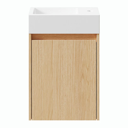 Havana 400mm Wall Hung Small Space Single Vanity with Integrated Basin