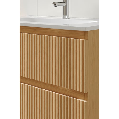 Panama 800mm Wall Hung Single Vanity with Integrated Basin