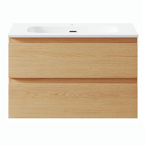 Havana 800mm Wall Hung Single Vanity with Integrated Basin
