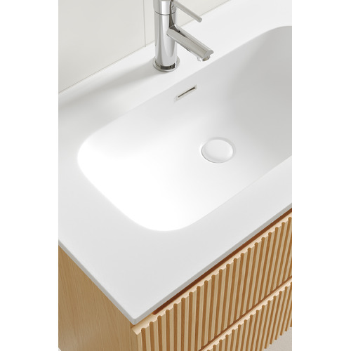 Panama 800mm Wall Hung Single Vanity with Integrated Basin