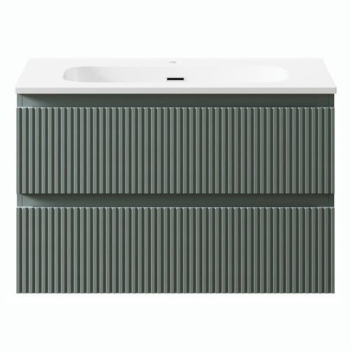 Panama 800mm Wall Hung Single Vanity with Integrated Basin