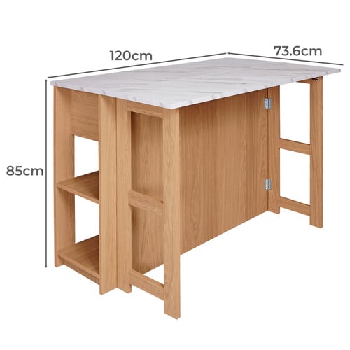 Ambrose Extendable Kitchen Island Bench with Storage