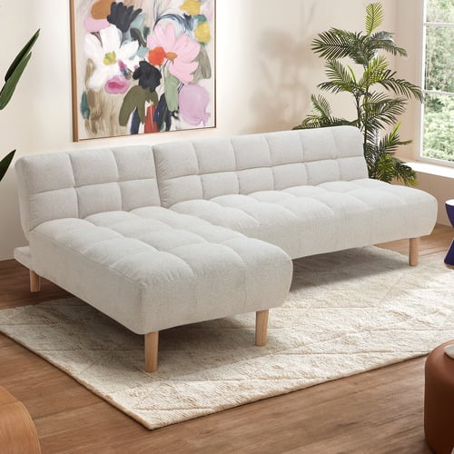 Dylan 4 Seater Chenille Sofa Bed with Reversible Chaise