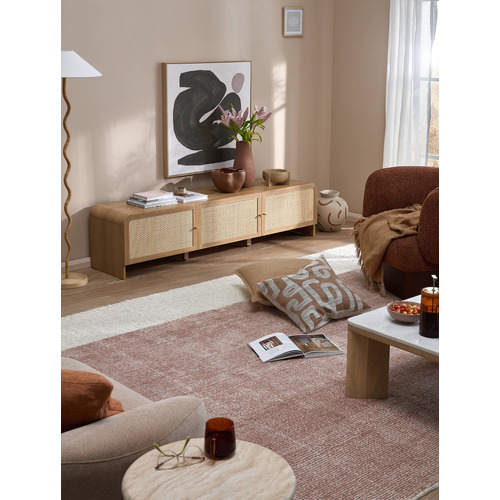 Maxine Curved Rattan TV Unit