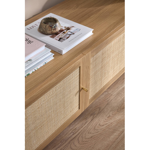 Maxine Curved Rattan TV Unit