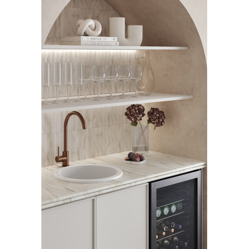 Bowral 460mm Single Fireclay Round Kitchen Sink