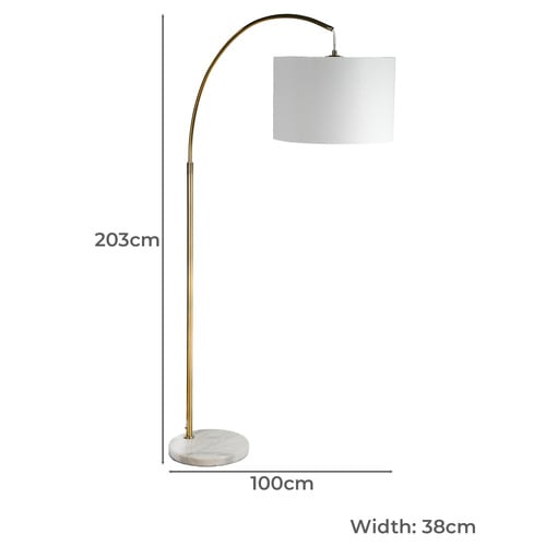Lorah Metal Arc Floor Lamp
