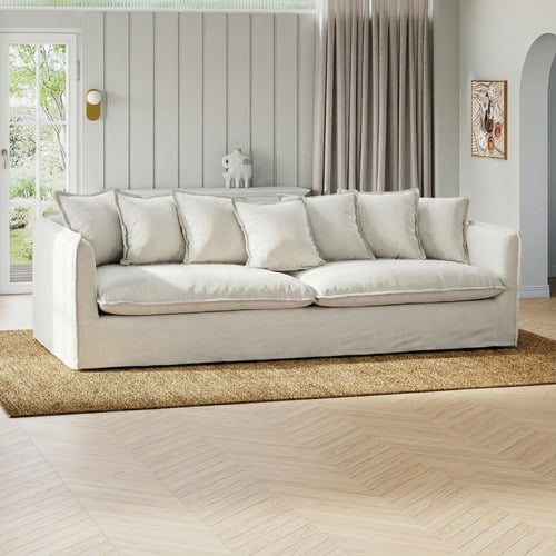 Montauk 4 Seater Upholstered Slipcover Sofa