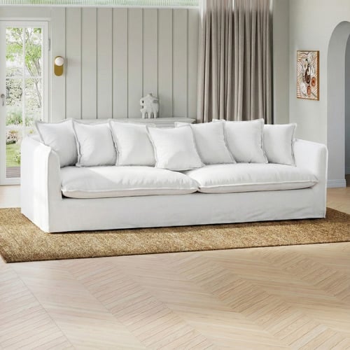Montauk 4 Seater Upholstered Slipcover Sofa