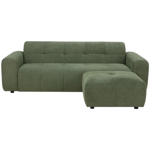 Quinn 3 Seater Chenille Sofa & Ottoman Set