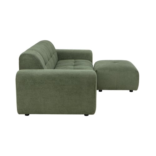 Quinn 3 Seater Chenille Sofa & Ottoman Set