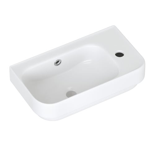 Sabina 450mm Gloss White Ceramic Wall Hung Basin