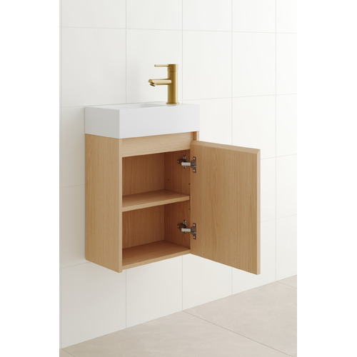 Havana 400mm Wall Hung Small Space Single Vanity with Integrated Basin