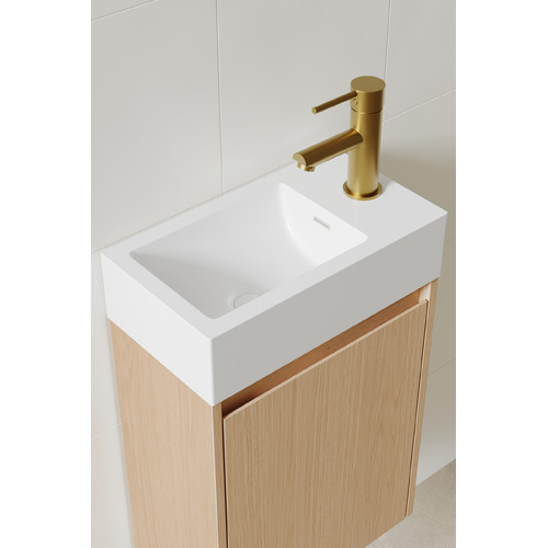 Havana 400mm Wall Hung Small Space Single Vanity with Integrated Basin