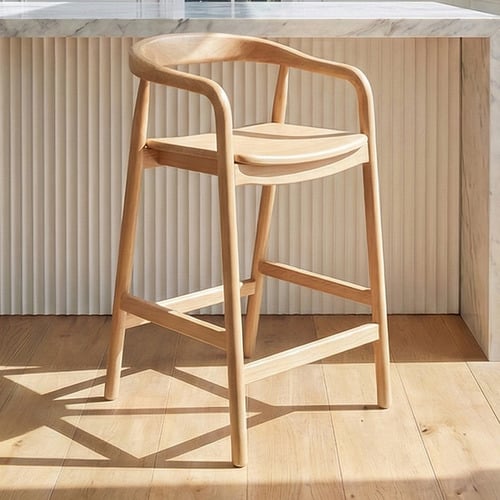 65cm Bali Rubberwood Bar Stool