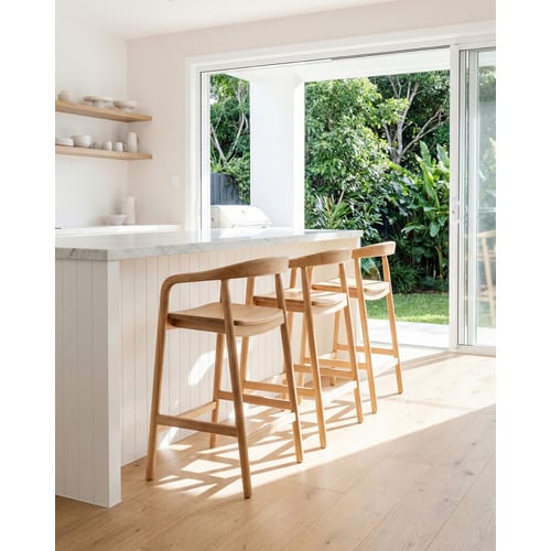 65cm Bali Rubberwood Bar Stool