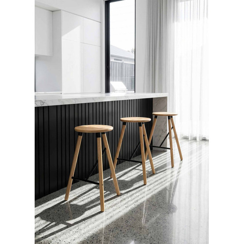 65cm Trina Rubberwood Bar Stools