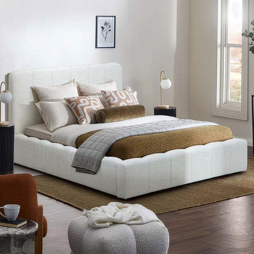 Natural Cora Boucle Bed