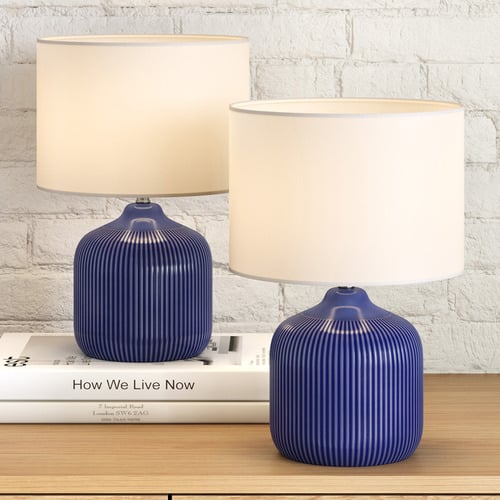 Darcy Ceramic & Linen Bedside Lamp