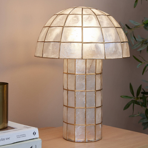 Dayla Mushroom Capiz Shell Table Lamp