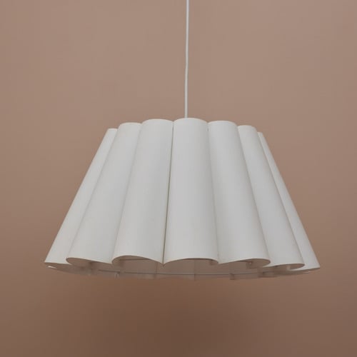 Clem White Scalloped Pendant Light