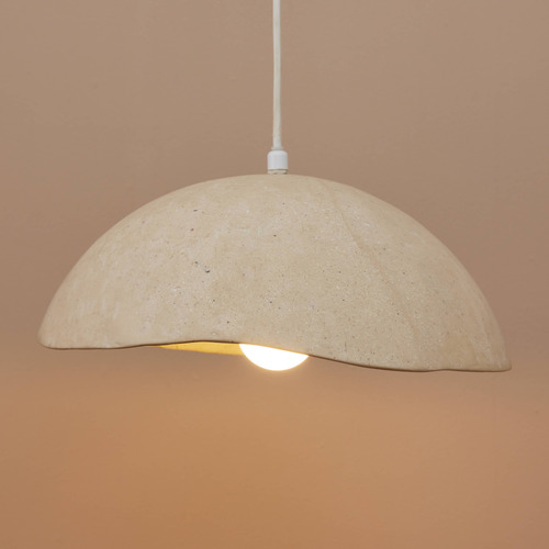 Jagger Organic Travertine-Look Pendant Light