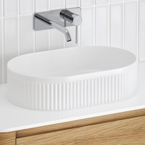 Kiora 500mm Pill Ceramic Above Counter Basin