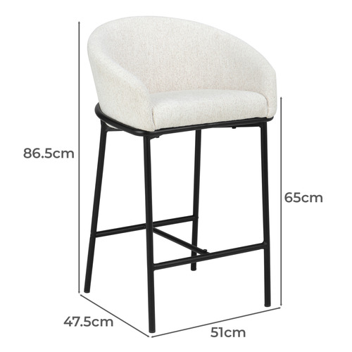 65cm Tammy Boucle Counter Stool