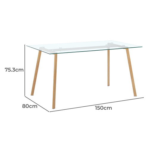 Hayden Glass Dining Table