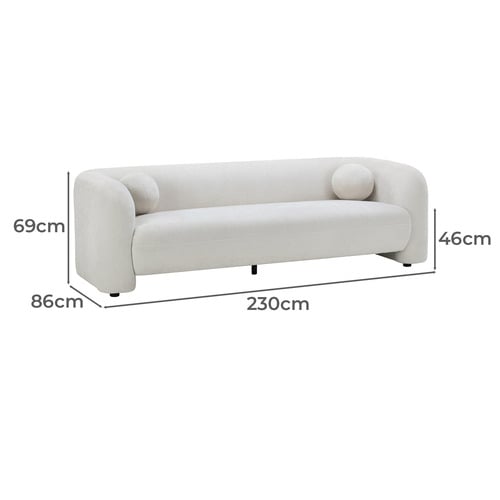 Serena 3 Seater Boucle Sofa
